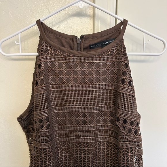 White House Black Market Brown Metallic Dress Size 2 - Picture 2 of 10